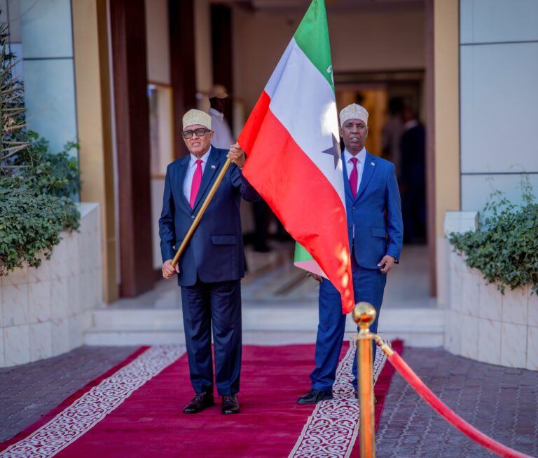 The President of the Republic of Somaliland delivered an English-language speech discussing the recognition attained by Somaliland.